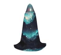 WBQLSL Science Fiction Stars M Cape imprimée | À capuche | Costume de cosplay | Accessoire de fête d'Halloween | S/M/L