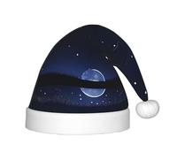 WBQLSL Serene Blue Night View Chapeaux de Noël pour enfants Fête de Noël Événement de Noël Performance Scène de fête de vacances Nouvel An Mode Chapeaux pour enfants