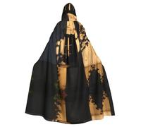 WBQLSL Shadow of the Old HouseHalloween Cape à capuche pour fête costumée et fêtes de vacances