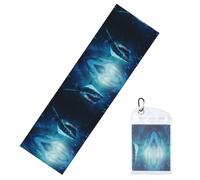 WBQLSL Sharks Under The Sea Serviette de sport rafraîchissante en microfibre (30,5 x 101,6 cm) | Indispensable pour les gymnases, le yoga et la course à pied