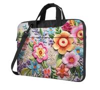 WBQLSL Si elle fleurit bientôt. Sac à bandoulière et mallette pour ordinateur portable, facile à transporter pour les voyages d'affaires et le travail, Noir , 14 inch
