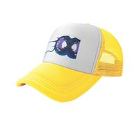 WBQLSL Strange Creature Casquette de baseball tendance noire en maille pour adultes et jeunes, plusieurs couleurs disponibles, Jaune, taille unique
