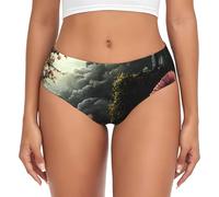 WBQLSL String The Venus Flytrap Waits pour femme, doux, respirant, haute élasticité, couverture complète des hanches, noir, Small