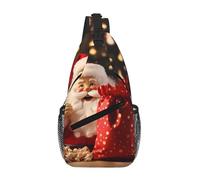 WBQLSL Submarine World Sac à bandoulière de voyage à motifs, parfait pour les trajets quotidiens, le cyclisme, la randonnée et les aventures urbaines, Père Noël, One Size