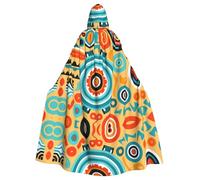 WBQLSL Symboles culturels circulaires - Cape à capuche d'Halloween pour adulte, parfaite pour Halloween, les fêtes costumées et le cosplay.