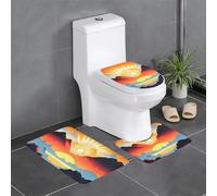 WBQLSL Tapis antidérapant pour salle de bain Motif lever de soleil brillant