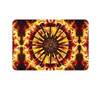 WBQLSL Tapis de bienvenue absorbant 40,6 x 61 cm - Turning The Flame - Tapis de protection extra durable - Lavable - Pour salle de bain et maison