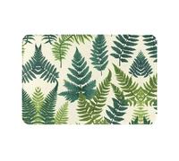 WBQLSL Tapis de protection absorbant multifonction, taille 40,6 x 61 cm, encyclopédie des fougères, paillasson d'entrée, tapis de bienvenue pour porte d'entrée, salle de bain, maison