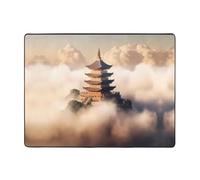 WBQLSL Tapis de salon imprimé châteaux en Espagne, 160 x 121,9 cm, tapis de sol pour la maison, le bureau, sous un canapé, un bureau