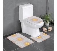 WBQLSL Tapis de sol absorbant motif pissenlit lumineux - 3 pièces - Tapis antidérapant pour salle de bain, chambre à coucher, tapis de cuisine