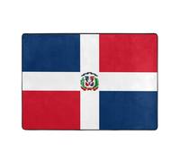 WBQLSL Tapis de sol en flanelle imprimé République dominicaine - 203 x 147,3 cm Grand tapis de chambre à coucher, confort luxueux