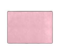 WBQLSL Tapis de sol en flanelle imprimé rose uni - 203 x 147 cm - Grand tapis de chambre à coucher - Confort luxueux
