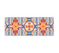 WBQLSL Tapis de souris circulaire avec bords imprimés de rues anciennes, convient pour une utilisation dans les bureaux, bibliothèques et maisons (30 cm × 80 cm)