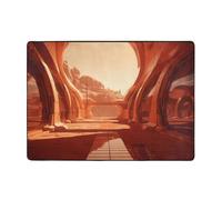 WBQLSL Tapis doux et moelleux avec imprimé Dune Building - 203,2 x 147,3 cm - Convient pour le salon, le bureau, le balcon, la table de chevet, la table basse