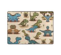 WBQLSL Tapis doux et moelleux avec imprimé petit dinosaure - 203,2 x 147,3 cm - Convient pour le salon, le bureau, le balcon, la table de chevet, la table basse