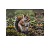 WBQLSL Tapis doux et moelleux imprimé petit écureuil 203,2 x 147,3 cm, convient pour salon, bureau, balcon, table de chevet, table basse