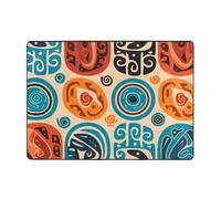 WBQLSL Tapis doux et moelleux imprimé symbole culturel 203,2 x 147,3 cm, convient pour salon, bureau, balcon, table de chevet, table basse