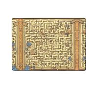 WBQLSL Tapis imprimé labyrinthe au trésor doux et moelleux - 203,2 x 147,3 cm - Convient pour salon, bureau, balcon, table de chevet, table basse