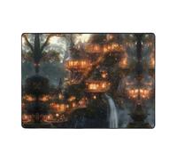 WBQLSL Tapis imprimé monde des contes de fées doux et moelleux - 203,2 x 147,3 cm - Convient pour salon, bureau, balcon, table de chevet, table basse