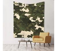 WBQLSL Tapisserie de décoration murale camouflage militaire, couverture de recyclage lavable, nappe de pique-nique, porche, nappe multi-usages, tenture murale, 152,4 x 129,5 cm