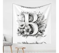 WBQLSL Tapisserie décorative imprimée lettre B, adaptée pour la décoration murale dans les salons et les chambres à coucher