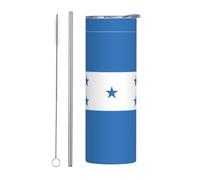 WBQLSL Tasse à boisson pratique en acier inoxydable avec motif drapeau du Honduras - Pour sports de plein air, cyclisme, bureau - 590 ml