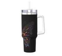 WBQLSL Tasse à glace tendance imprimée papillon mystère (1,2 l) - Tasse super isolante avec effet d'isolation thermique et froid supérieur,