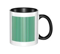 WBQLSL Tasse en céramique double couleur drapeau du Nigéria, tasse classique à grande anse, adaptée pour le bureau et la maison - Passe au micro-ondes