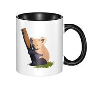 WBQLSL Tasse en céramique double couleur Koala in the Sun, tasse classique à grande anse, adaptée pour le bureau et la maison - Passe au micro-ondes