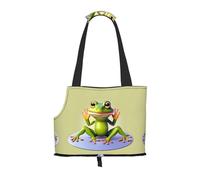 WBQLSL The Funny Frog doing Yoga Sac de voyage pour animal domestique Motif grenouille