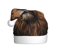 WBQLSL The Lion's Gaze Chapeau de Père Noël unisexe pour adulte 40 cm de haut