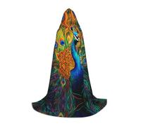 WBQLSL The majestic peacock Pattern L Magicien Cape de magicien, convient pour adultes et adolescents, cosplay, gamme complète de tailles S, M, L