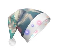 WBQLSL The Swan in love Chapeau de Noël lumineux en trois étapes pour adulte, chapeau de Noël unisexe avec éclairage LED pour le Nouvel An, cadeau de fête de Noël