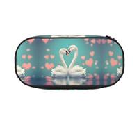 WBQLSL The Swan in Love Trousse à crayons de grande capacité avec compartiments multicouches pour fournitures de bureau d'apprentissage Unisexe