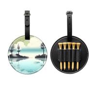 WBQLSL Tranquil Lakes Sac de rangement tendance imprimé pour tees de golf - Design léger pour un rangement rapide des tees de golf