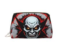WBQLSL Treasure Labyrinthe Trousse de maquillage en cuir Sac de rangement pour cosmétiques Convient pour transporter des cosmétiques avec vous, Fantôme maléfique rouge et noir, Taille unique