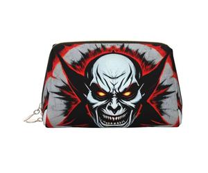 WBQLSL Treasure Labyrinthe Trousse de maquillage en cuir Sac de rangement pour cosmétiques Convient pour transporter des cosmétiques avec vous, Fantôme maléfique rouge et noir, Taille unique