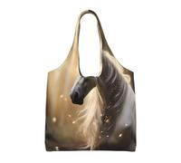 WBQLSL Triceratops Sac à bandoulière - Pratique à transporter, adapté pour le shopping, le travail et l'étude, noir, taille unique