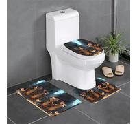 WBQLSL Trois rats musclés de la rue tapis de salle de bain antidérapant ensemble chambre tapis de sol baignoire décoration maison tapis peluche