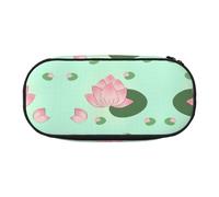 WBQLSL Trousse à crayons de grande capacité, motif fleurs de lotus qui attendent de fleurir, sac de rangement multi-couches pour papeterie, fournitures de bureau d'apprentissage unisexe