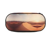 WBQLSL Trousse à crayons imprimée Deserts - Trousse à compartiments multicouches, adaptée pour ranger des fournitures de bureau sur le campus, Noir , Taille unique, Trousse de beauté