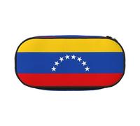 WBQLSL Trousse à crayons imprimée drapeau du Venezuela - Trousse à compartiments multicouches, adaptée pour ranger des fournitures de bureau sur le campus, Noir , Taille unique, Trousse de beauté