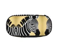 WBQLSL Trousse à crayons motif zèbre noir et blanc - Trousse à compartiments multicouches, adaptée pour ranger des fournitures de bureau sur le campus, Noir , Taille unique, Trousse de beauté