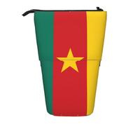 WBQLSL Trousse à crayons rétractable avec drapeau du Cameroun - Idéale pour le maquillage, la papeterie ou le porte-monnaie.
