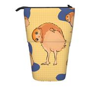 WBQLSL Trousse à crayons rétractable avec motif chouette, parfaite pour le maquillage, la papeterie ou un porte-monnaie.