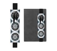 WBQLSL Trousse à crayons ronde noire et blanche à motif totem avec bande élastique, convient pour les cadeaux d'anniversaire des filles, la fête des enseignants, la saison de remise de diplôme, boîte