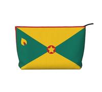 WBQLSL Trousse de maquillage à motif drapeau de la Grenade - Pochette légère et compacte à fermeture éclair, sac de rangement quotidien pour cosmétiques