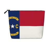 WBQLSL Trousse de maquillage de voyage à motif drapeau du Dakota du Nord, sac de rangement multifonctionnel, spécialement conçu pour le rangement des nécessités quotidiennes, noir, taille unique