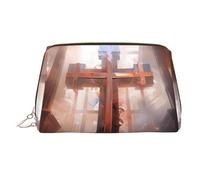 WBQLSL Trousse de maquillage en cuir de raisin transparent pour transporter des produits cosmétiques avec vous, Crucifixion, Taille unique