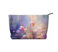 WBQLSL Trousse de maquillage en velours côtelé avec illustration botanique - Sac de rangement de voyage, peut contenir du rouge à lèvres, de la poudre et d'autres produits cosmétiques